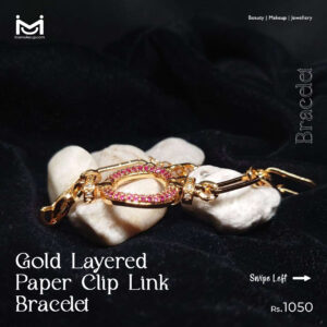 Gold Layered Paper Clip Link Bracelet
