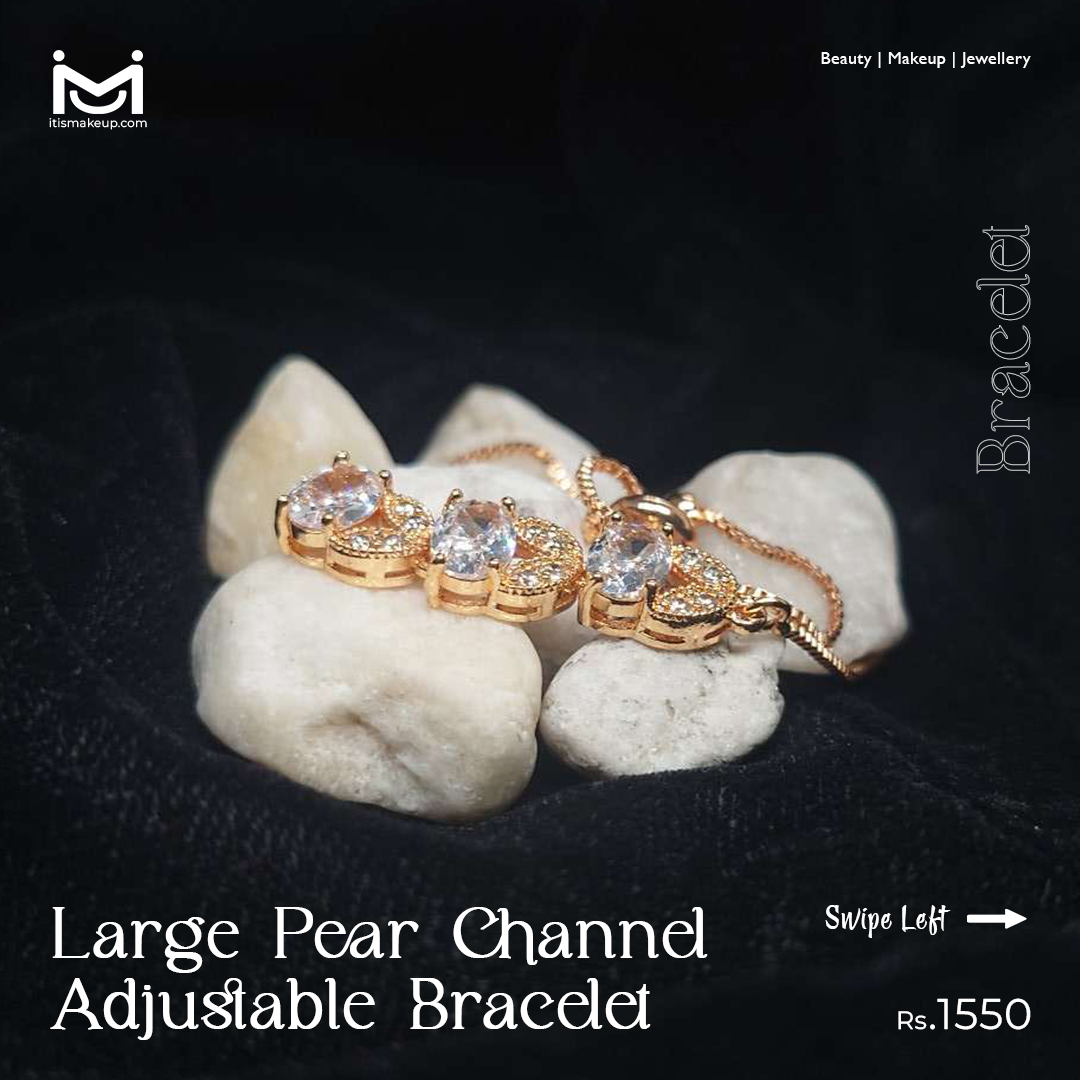 Large Pear Channel Adjustable Bracelet Sale In Pakistan