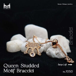 Queen Studded Motif Bracelet in Pakistan for Sale
